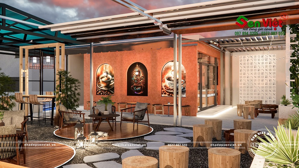 Thiết Kế Nội Thất Quán Cà Phê Kết Hợp Với Sân Pickleball