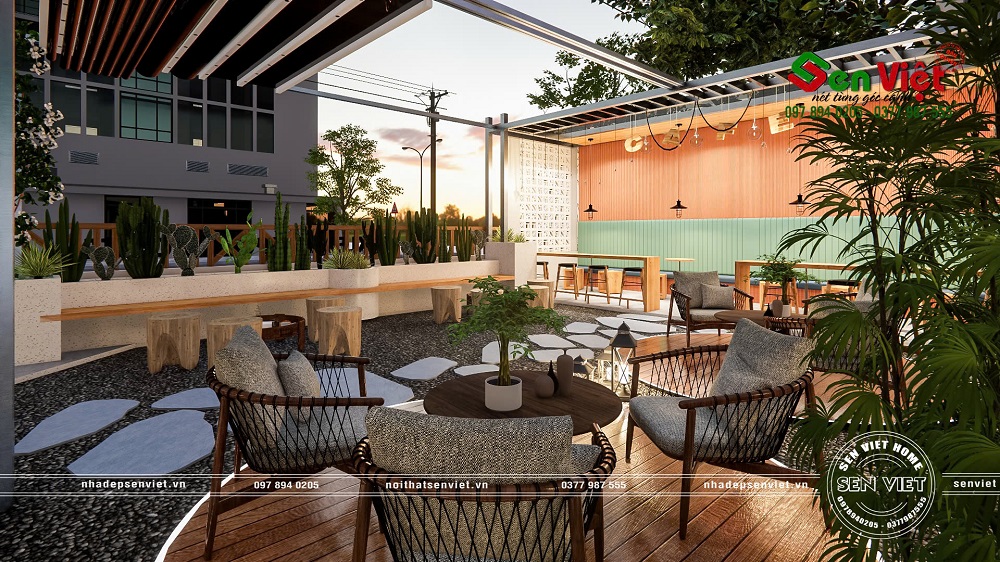 Thiết Kế Nội Thất Quán Cà Phê Kết Hợp Với Sân Pickleball