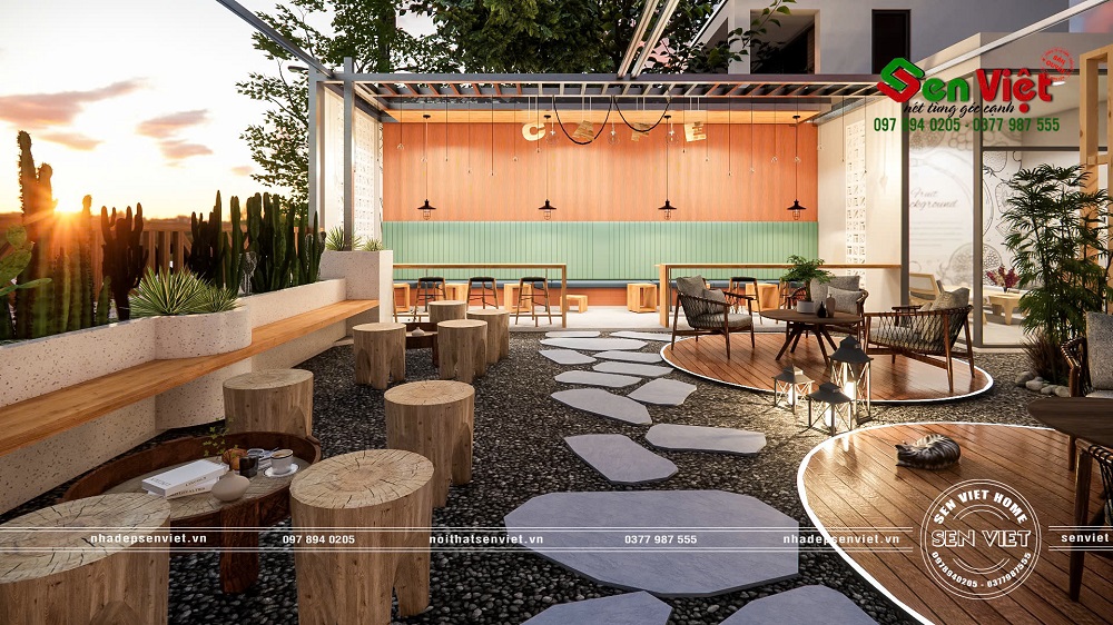 Thiết Kế Nội Thất Quán Cà Phê Kết Hợp Với Sân Pickleball