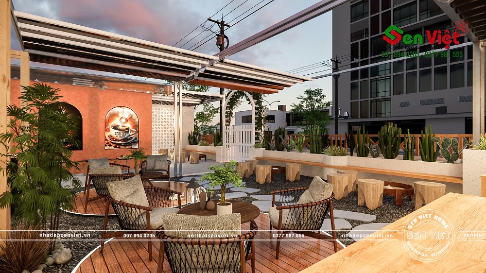 Thiết Kế Nội Thất Quán Cà Phê Kết Hợp Với Sân Pickleball