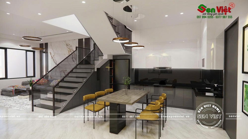 Nội thất phòng khách và bếp