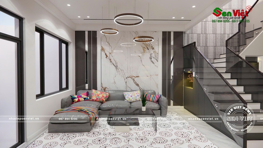 Nội thất phòng khách và bếp