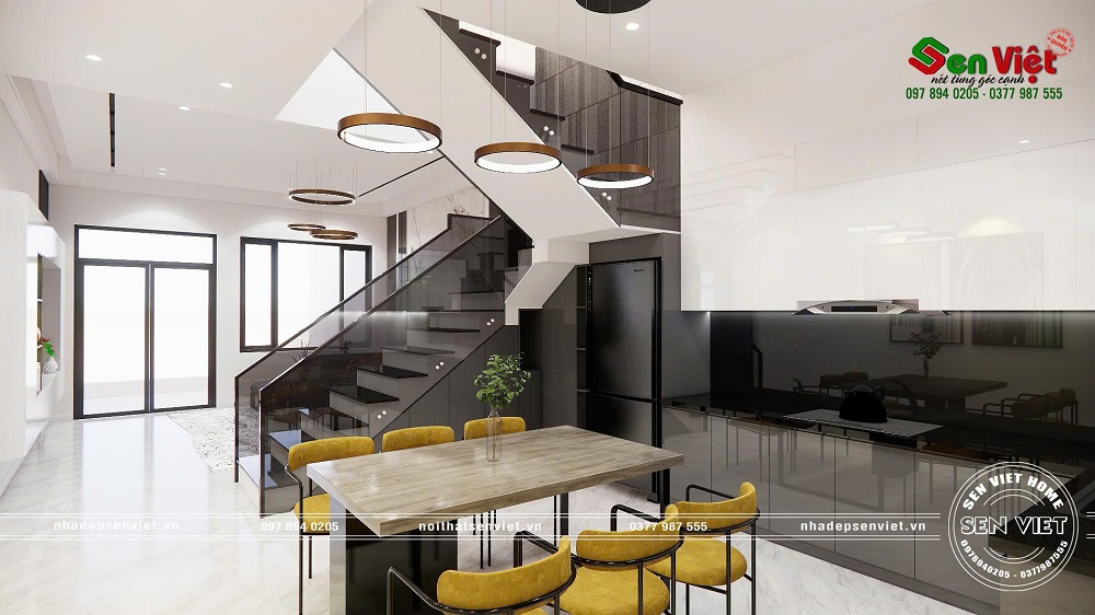 Nội thất phòng khách và bếp