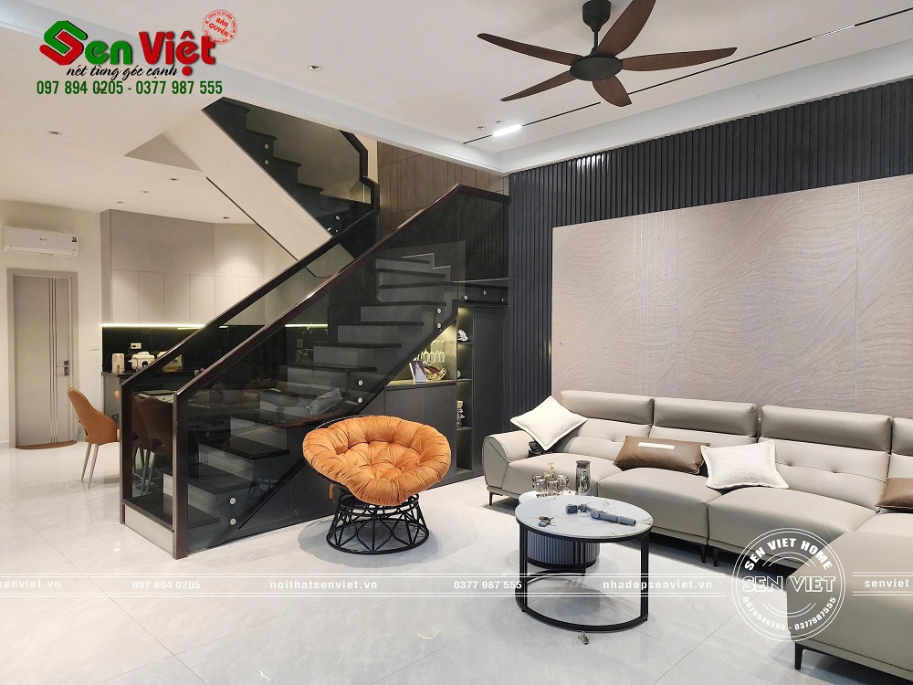 Thi công hoàn thiện nội ngoại thất nhà phố hiện đại 3 tầng 