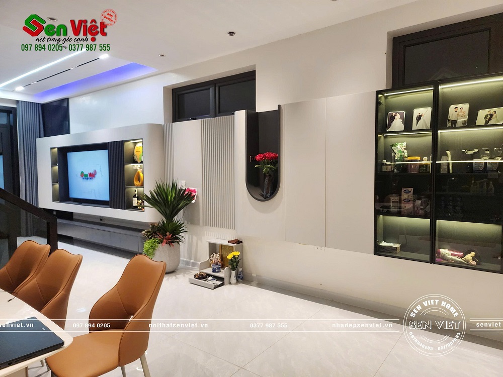 Thi công hoàn thiện nội ngoại thất nhà phố hiện đại 3 tầng 