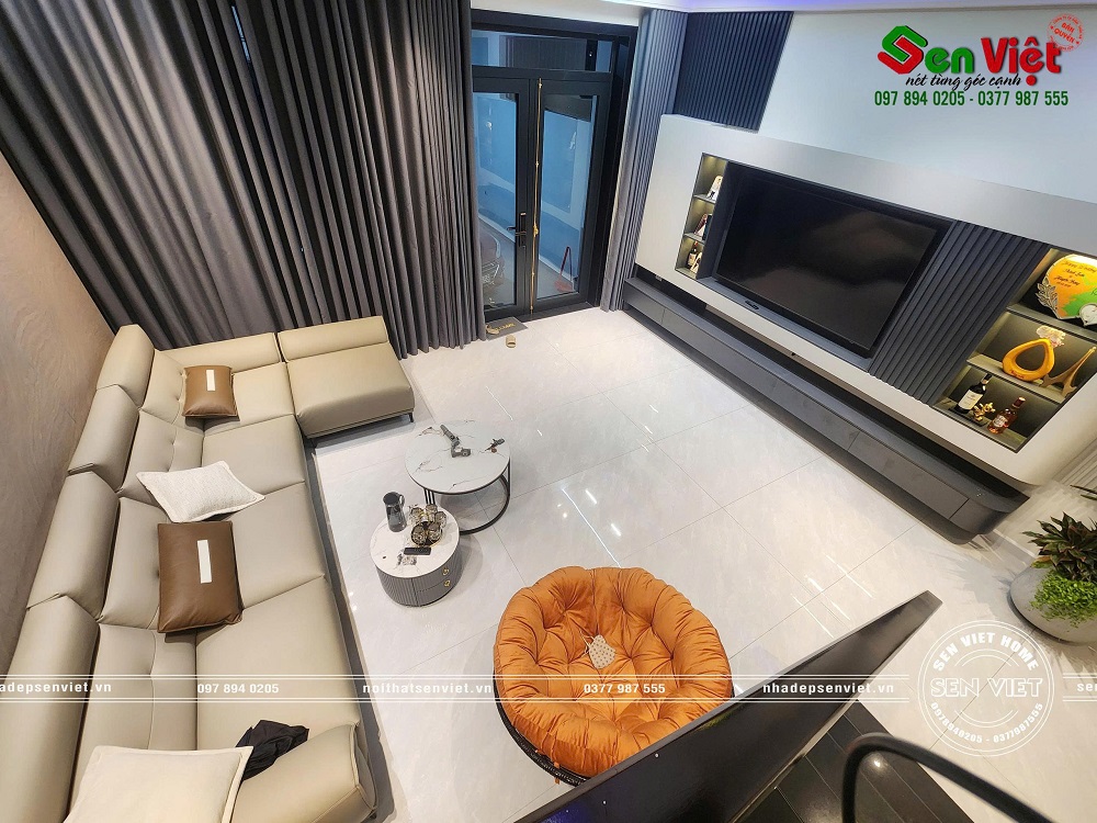 Thi công hoàn thiện nội ngoại thất nhà phố hiện đại 3 tầng 