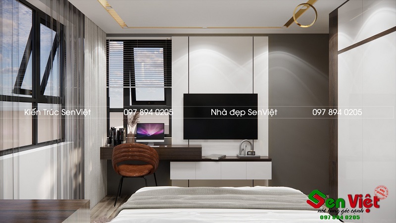 Thiết kế nội thất phòng ngủ nhà anh Sang